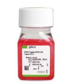 胰酶細(xì)胞消化液（0.25%胰酶，含EDTA，含酚紅）Gibco